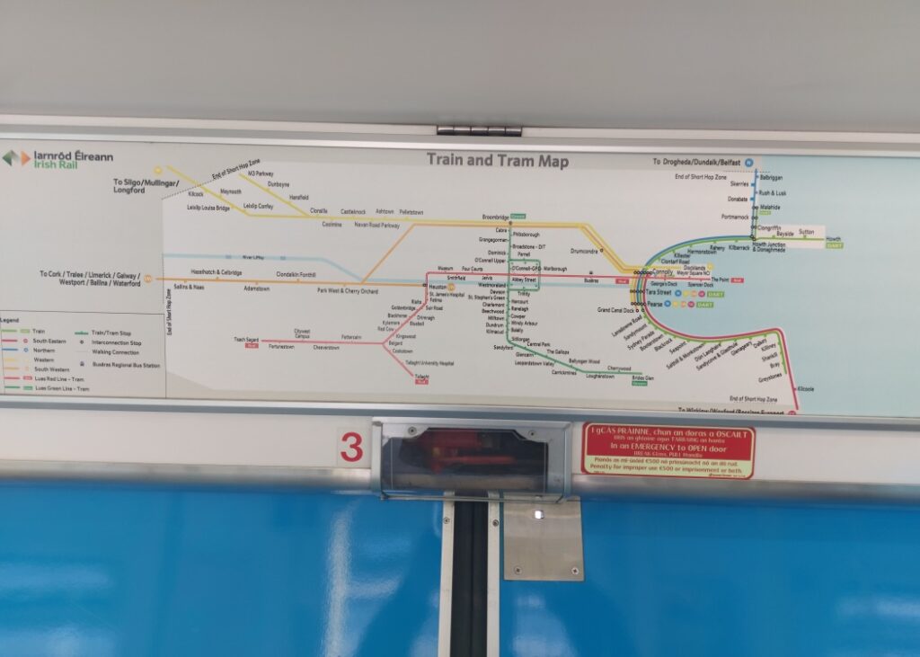 Dublin Area Train and Tram Map