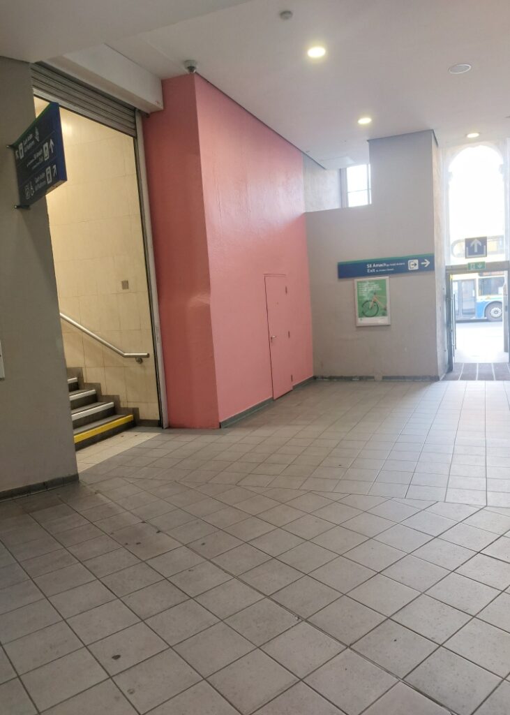 Connolly Station walkway.